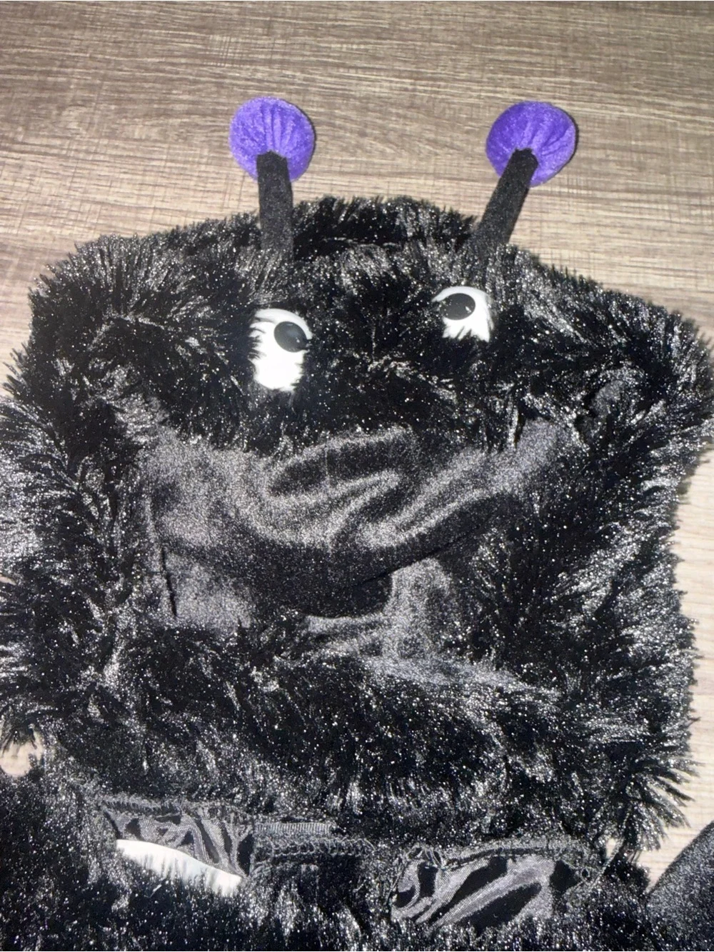 Vintage Wishcraft Spider Costume Black Purple Furry Halloween Kids Size 2
